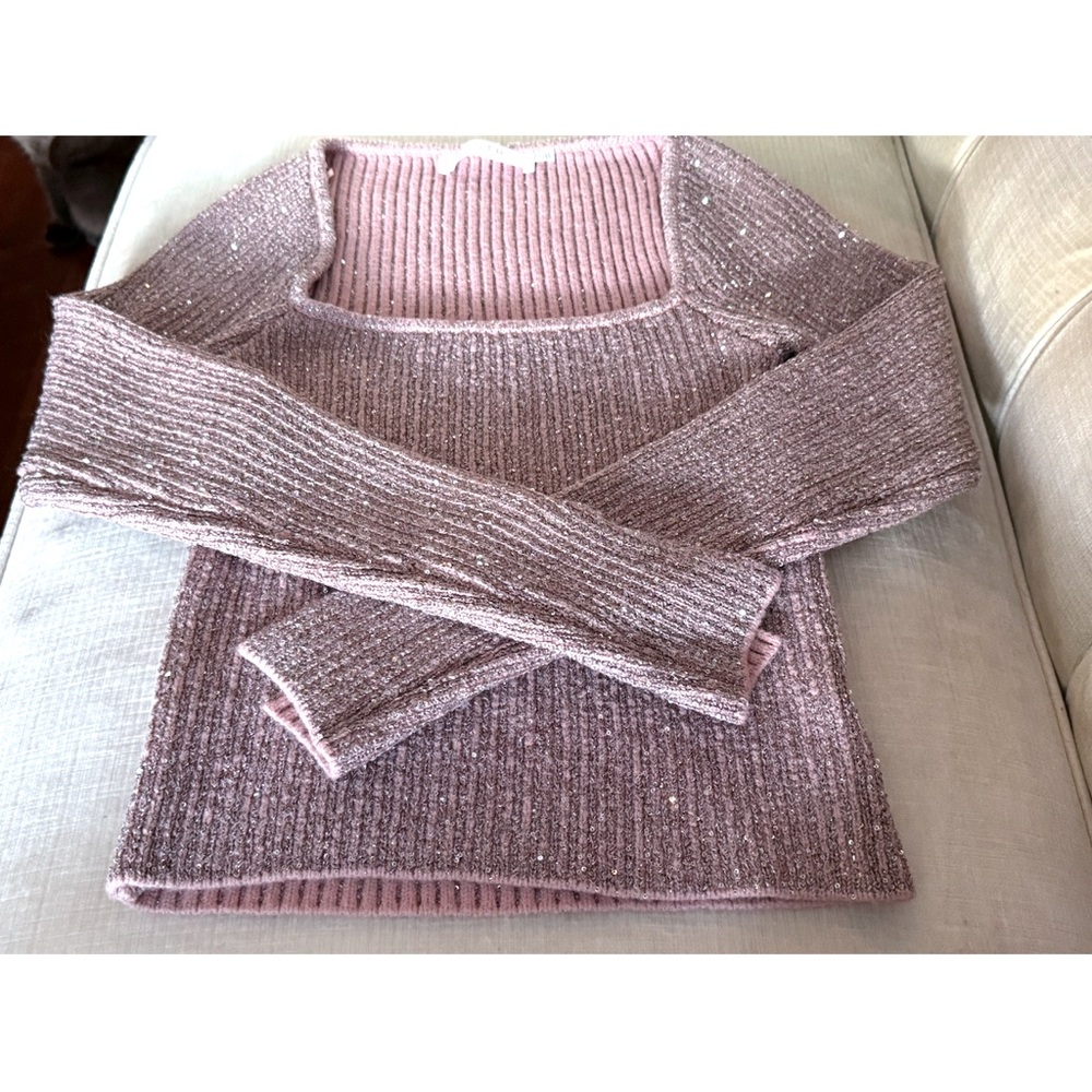 HP 🎉 ASTR the Label Pink Glitter Women's Sweater, size XS/S